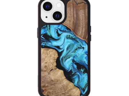 iPhone 13 Wood+Resin Phone Case - Judy (Blue, 675917) Discount