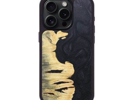 iPhone 15 Pro Wood+Resin Phone Case - Wesley (Pure Black, 676228) Online