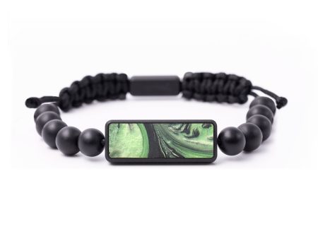 Onyx Bead ResinArt Bracelet - Cayden (Green, 674966) For Discount