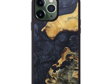 iPhone 13 Pro Max Wood+Resin Phone Case - Bob (Pure Black, 676313) Online Hot Sale