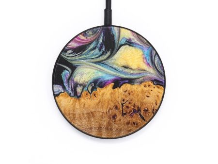 Circle Wood+Resin Wireless Charger - Alan (Purple, 677042) Fashion