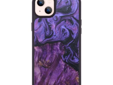 iPhone 14 Plus Wood+Resin Phone Case - Juanita (Purple, 673467) Sale