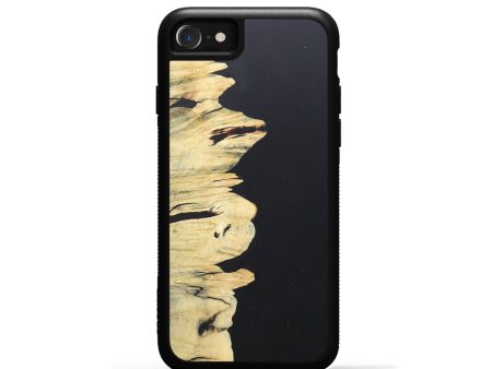 iPhone SE Wood+Resin Phone Case - Dakota (Pure Black, 676490) Fashion