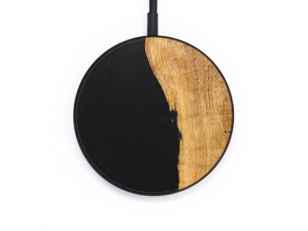 Circle Wood+Resin Wireless Charger - Cassidy (Pure Black, 677084) Online Sale