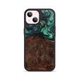 iPhone 14 Wood+Resin Phone Case - Frankie (Green, 675947) on Sale