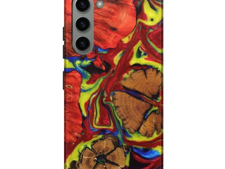 Galaxy S23 Plus Wood+Resin Live Edge Phone Case - Austin (Red, 673969) Discount