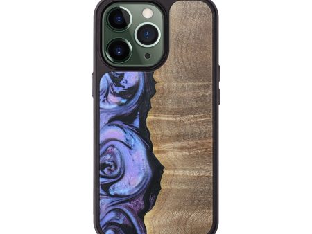 iPhone 13 Pro Wood+Resin Phone Case - Ben (Purple, 673470) Discount