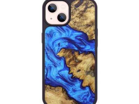 iPhone 14 Wood+Resin Phone Case - Curtis (Mosaic, 676521) Online Sale