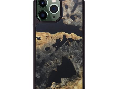 iPhone 13 Pro Max Wood+Resin Phone Case - Christie (Pure Black, 676482) Online Hot Sale