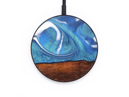 Circle Wood+Resin Wireless Charger - Lance (Blue, 677055) Sale