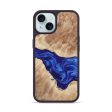 iPhone 15 Wood+Resin Phone Case - Harrison (Blue, 676711) For Discount