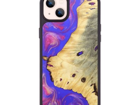 iPhone 14 Plus Wood+Resin Phone Case - Frederick (Purple, 676258) Sale