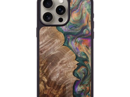 iPhone 15 Pro Max Wood+Resin Phone Case - Ari (Green, 675990) Online Hot Sale