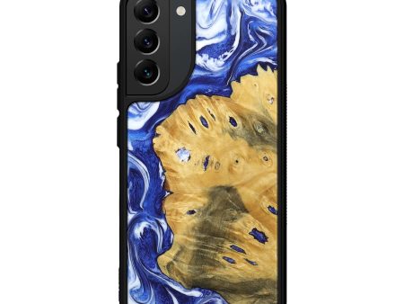 Galaxy S22 Plus Wood+Resin Phone Case - Joshua (Blue, 676702) Supply