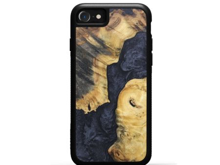 iPhone SE Wood+Resin Phone Case - Audra (Pure Black, 676305) Supply