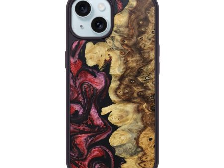 iPhone 15 Wood+Resin Phone Case - Janiya (Red, 676067) Online Sale