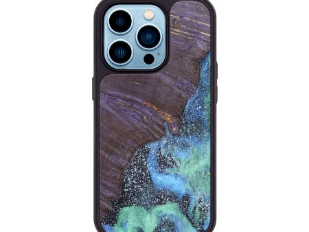 iPhone 14 Pro Wood+Resin Phone Case - Arlene (Cosmos, 676207) For Cheap