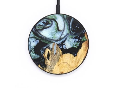 Circle Wood+Resin Wireless Charger - Agnes (Green, 677037) Online now