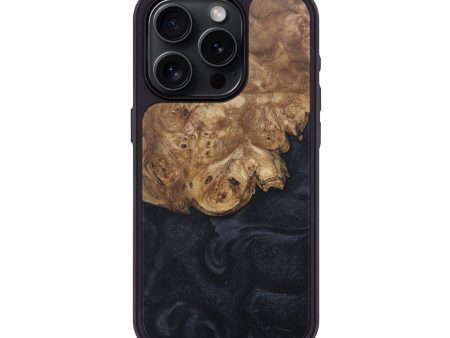 iPhone 15 Pro Wood+Resin Phone Case - Antoine (Pure Black, 676314) Discount