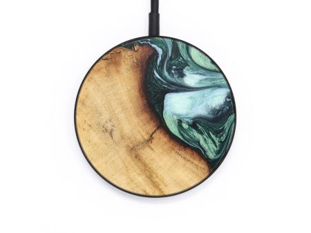 Circle Wood+Resin Wireless Charger - Krista (Green, 677028) Fashion