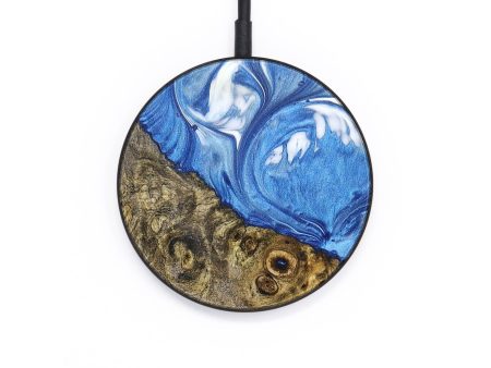 Circle Wood+Resin Wireless Charger - Oaklynn (Blue, 677067) Supply