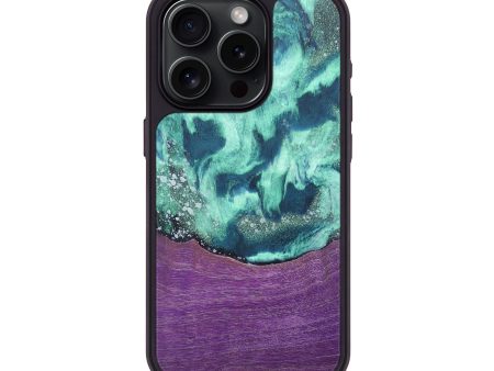 iPhone 15 Pro Wood+Resin Phone Case - Abraham (Cosmos, 676767) Cheap