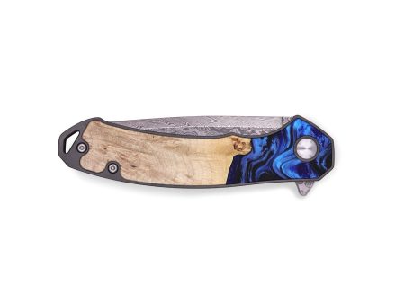 EDC Wood+Resin Pocket Knife - Dolores (Blue, 676948) Online Sale