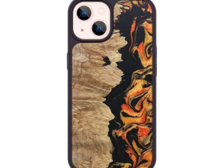 iPhone 14 Wood+Resin Phone Case - Emilia (Lava, 673487) Fashion