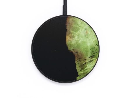 Circle Wood+Resin Wireless Charger - Cecil (Pure Black, 677088) For Sale