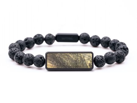 Lava Bead  Bracelet - Olive (Wood Burl, 675729) Online Sale