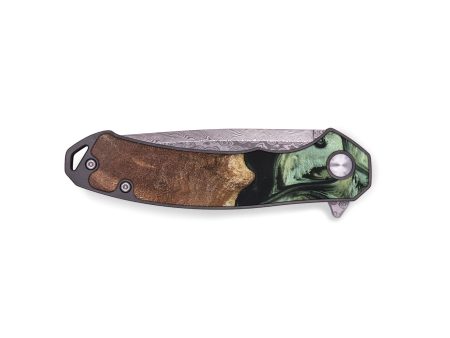 EDC Wood+Resin Pocket Knife - Seth (Blue, 676989) Online Sale