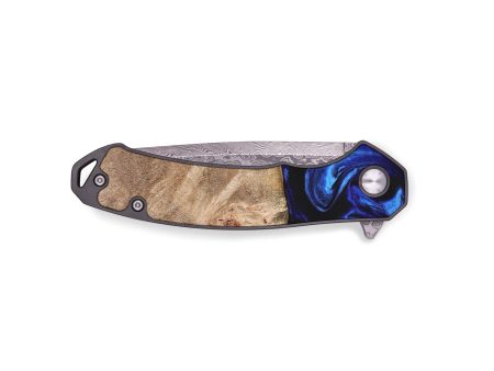 EDC Wood+Resin Pocket Knife - Chelsey (Blue, 677009) Online Sale