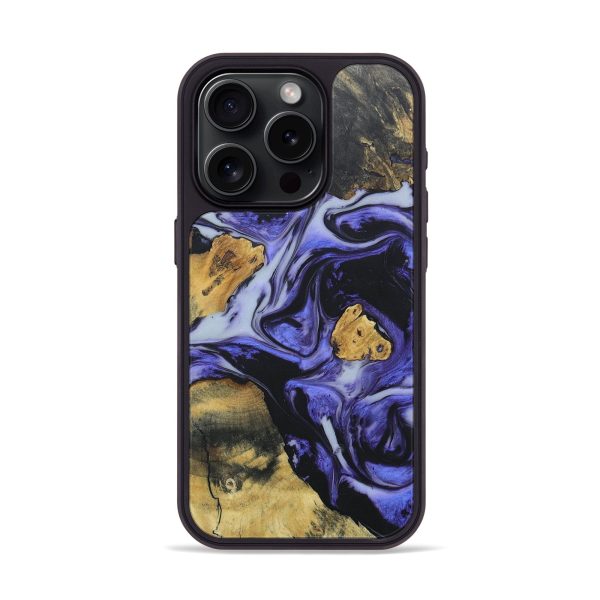 iPhone 15 Pro Wood+Resin Phone Case - Therese (Mosaic, 677339) Fashion