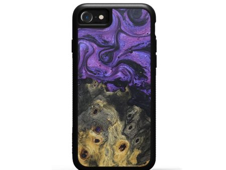 iPhone SE Wood+Resin Phone Case - Ira (Purple, 673471) Sale