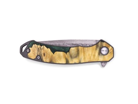 EDC Wood+Resin Pocket Knife - Ashlee (Green, 676982) Online now