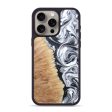 iPhone 15 Pro Max Wood+Resin Phone Case - Abby (Black & White, 673425) Online now