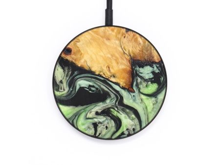 Circle Wood+Resin Wireless Charger - Ivy (Green, 677044) Cheap