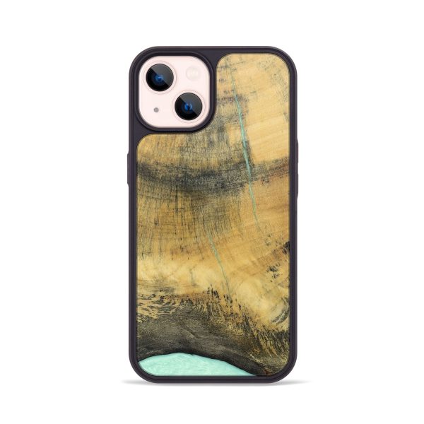 iPhone 14 Wood+Resin Phone Case - Esther (Wood Burl, 676181) Hot on Sale