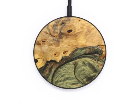 Circle Wood+Resin Wireless Charger - Krystal (Green, 677046) Cheap