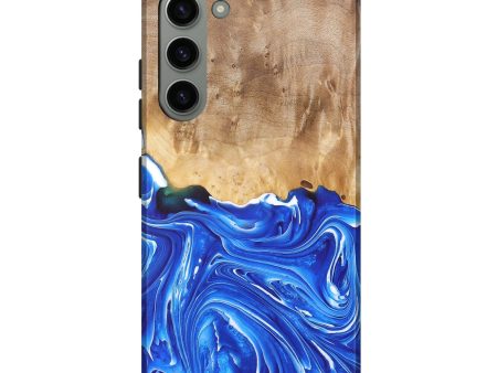 Galaxy S23 Plus Wood+Resin Live Edge Phone Case - Niko (Blue, 676421) Discount