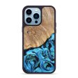 iPhone 14 Pro Max Wood+Resin Phone Case - Lyric (Blue, 675935) Online Hot Sale