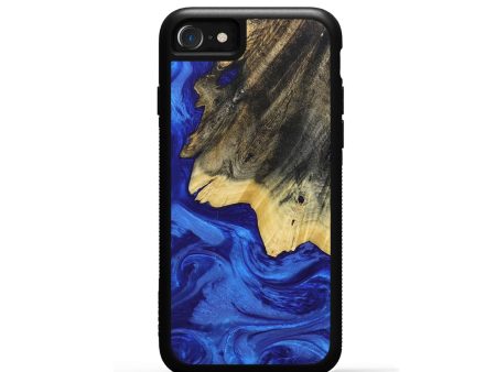 iPhone SE Wood+Resin Phone Case - Ashlyn (Blue, 676699) Online Hot Sale