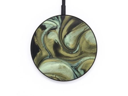 Circle Wood+Resin Wireless Charger - Bennie (Green, 677097) Online Sale