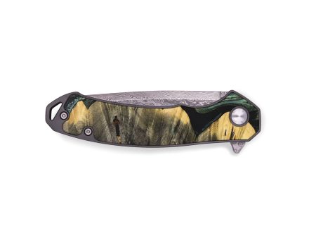 EDC Wood+Resin Pocket Knife - Chasity (Green, 676984) Online Sale