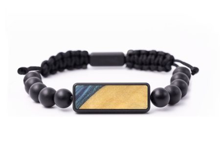 Onyx Bead Wood+Resin Bracelet - Esther (Blue, 675321) Discount