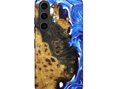 Galaxy S23 Wood+Resin Live Edge Phone Case - Joyce (Blue, 673215) Discount