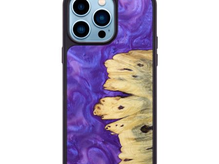 iPhone 14 Pro Max Wood+Resin Phone Case - Aaron (Purple, 677240) Cheap