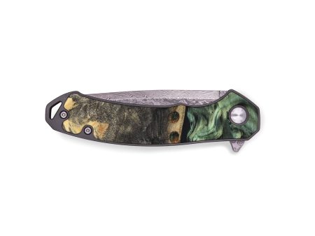 EDC Wood+Resin Pocket Knife - Doris (Green, 676974) Online Sale