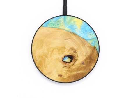 Circle Wood+Resin Wireless Charger - Linda (Blue, 677075) Online