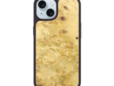 iPhone 15 Wood+Resin Phone Case - Edward (Wood Burl, 676177) on Sale